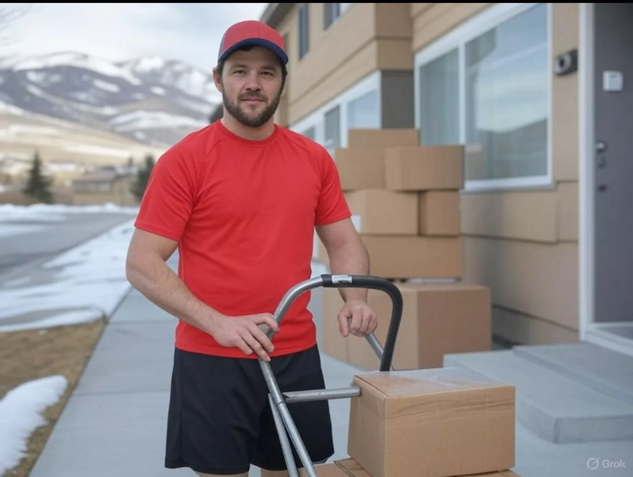 Holladay Mover with hand truck and box