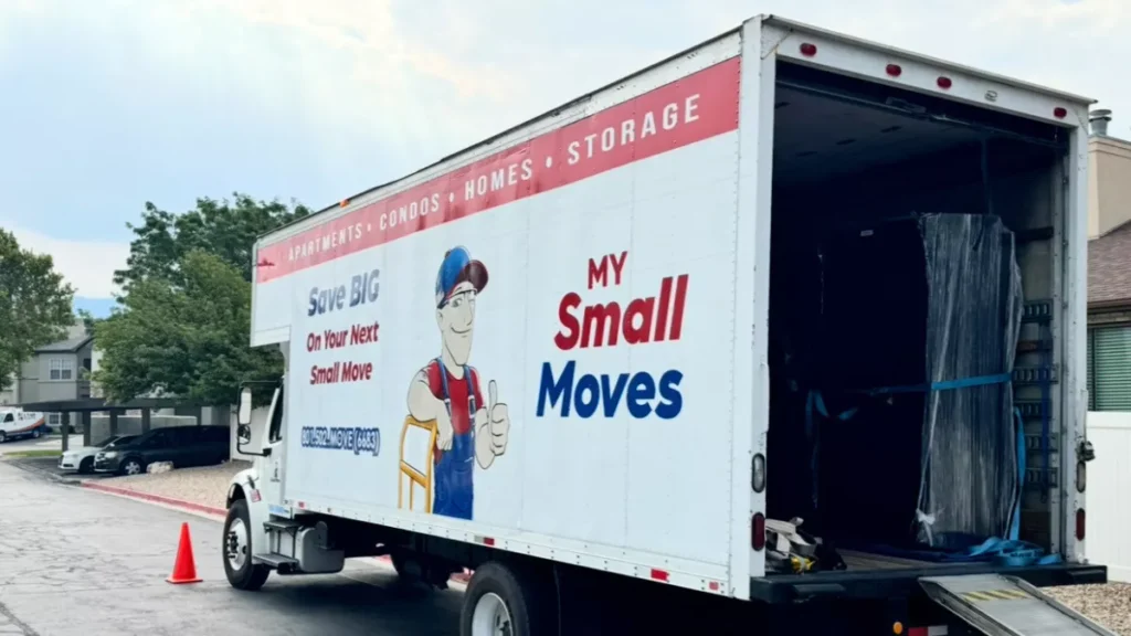 Salt Lake City movers showing Protected furniture in My Small Moves Truck